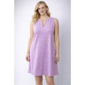 J.Mclaughlin Sophia Catalina Cloth Dress Medium Pink White $228